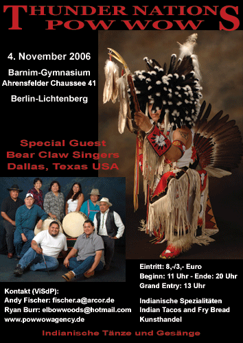 Flyer des Thunder-Nations-Powwows 2006